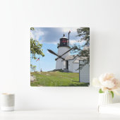 Vuurtoren van Burnt Island, Maine Wall Clock Vierkante Klok (Huis)