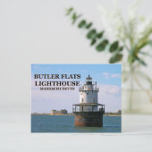 Vuurtoren van Butler Flats, Massachusetts Briefkaa Briefkaart (Staand voorkant)