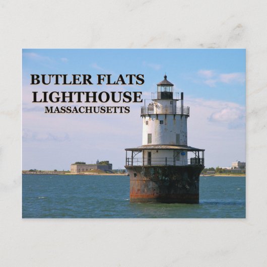 Vuurtoren van Butler Flats, Massachusetts Briefkaa Briefkaart (Voorkant)