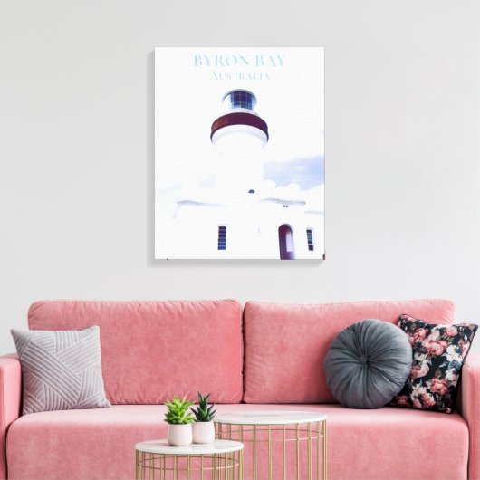 vuurtoren van Byron Bay Cape Byron Australië reize Canvas Afdruk (Insitu (Woonkamer))