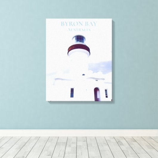 vuurtoren van Byron Bay Cape Byron Australië reize Canvas Afdruk (Insitu (Houten vloer))