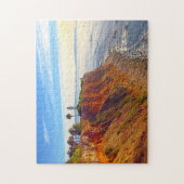 Vuurtoren van Californië op Rocky Cliff Ocean Foto Legpuzzel (Verticaal)