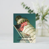 Vuurtoren van Cana Island, WI Briefkaart (Staand voorkant)