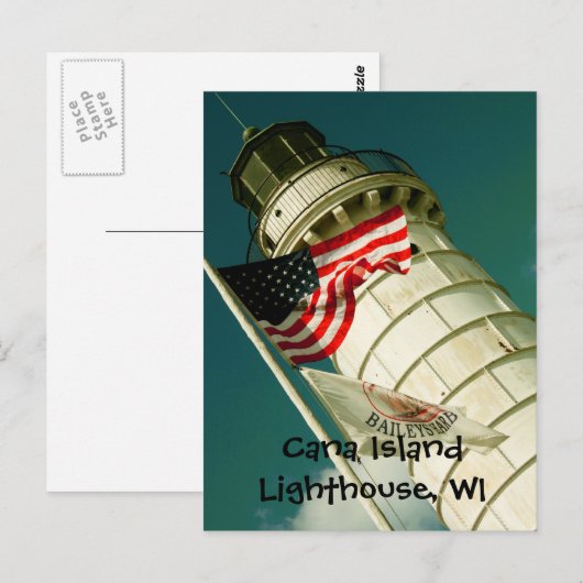 Vuurtoren van Cana Island, WI Briefkaart (Voorkant / Achterkant)