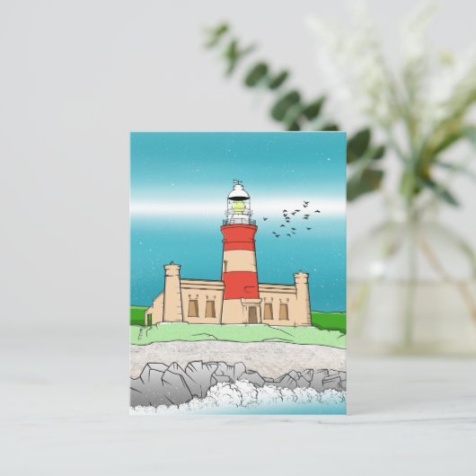 vuurtoren van Cape Agulhas Briefkaart (Staand voorkant)