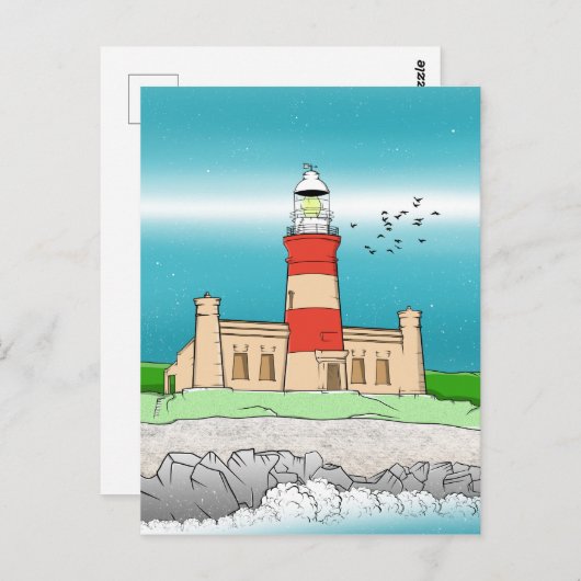 vuurtoren van Cape Agulhas Briefkaart (Voorkant / Achterkant)