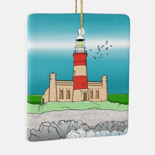 vuurtoren van Cape Agulhas Keramisch Ornament (Rechts)