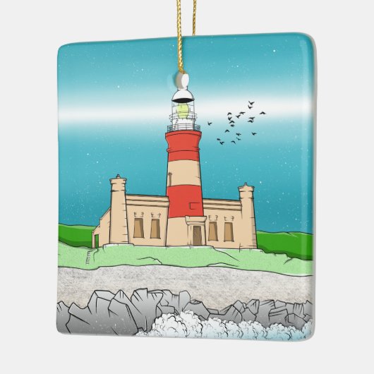 vuurtoren van Cape Agulhas Keramisch Ornament (Links)
