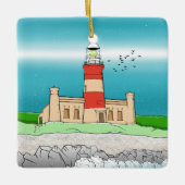 vuurtoren van Cape Agulhas Keramisch Ornament (Voorkant)