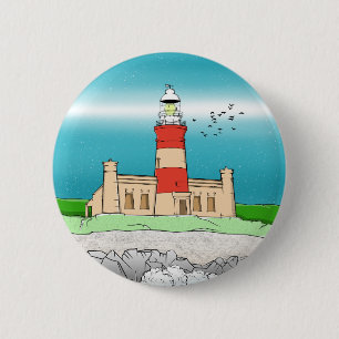 vuurtoren van Cape Agulhas Ronde Button 5,7 Cm