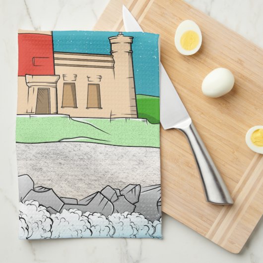 vuurtoren van Cape Agulhas Theedoek (Quarter Fold)