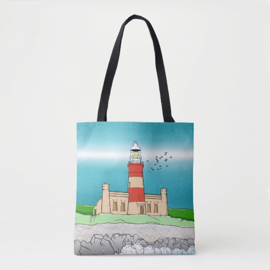 vuurtoren van Cape Agulhas Tote Bag (Voorkant)
