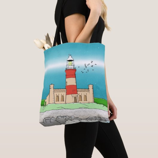 vuurtoren van Cape Agulhas Tote Bag (Dichtbij)
