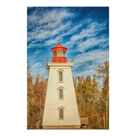 vuurtoren van Cape Beer Foto Afdruk (Voorkant)