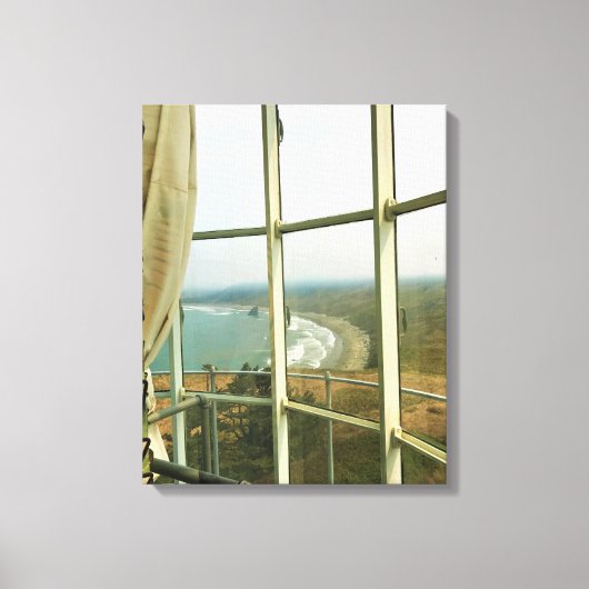 vuurtoren van Cape Blanco, kust van Oregon Canvas Afdruk (Voorkant)