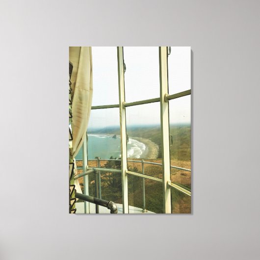 vuurtoren van Cape Blanco, kust van Oregon Canvas Afdruk (Voorkant)