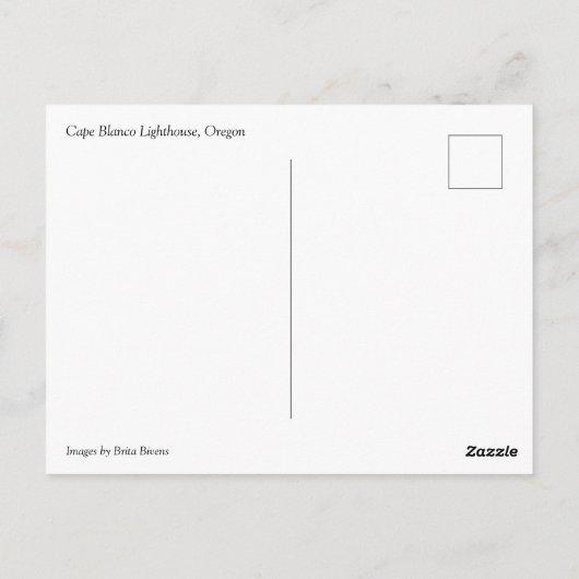vuurtoren van Cape Blanco, OF Briefkaart (Achterkant)