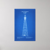 Vuurtoren van Cape Charles - Virginia - AD Canvas Afdruk (Voorkant)