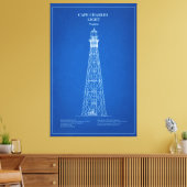 Vuurtoren van Cape Charles - Virginia - AD Canvas Afdruk (Insitu (Woonkamer))