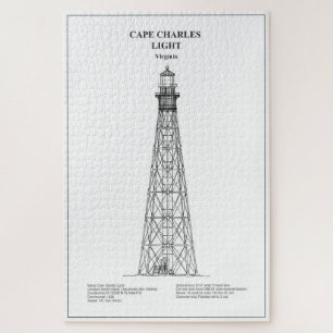 Vuurtoren van Cape Charles - Virginia - BD Legpuzzel