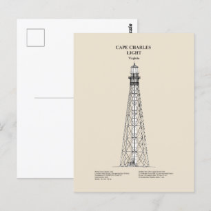 Vuurtoren van Cape Charles - Virginia - SBD Briefkaart
