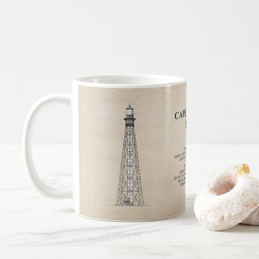 Vuurtoren van Cape Charles - Virginia - SBD Koffiemok (Met donut)