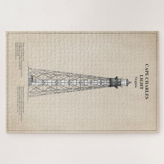 Vuurtoren van Cape Charles - Virginia - SBD Legpuzzel (Horizontaal)