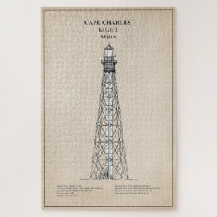 Vuurtoren van Cape Charles - Virginia - SBD Legpuzzel