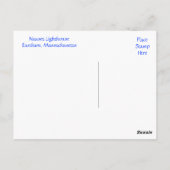 vuurtoren van Cape Cod Nauset, Briefkaart van Mass (Achterkant)