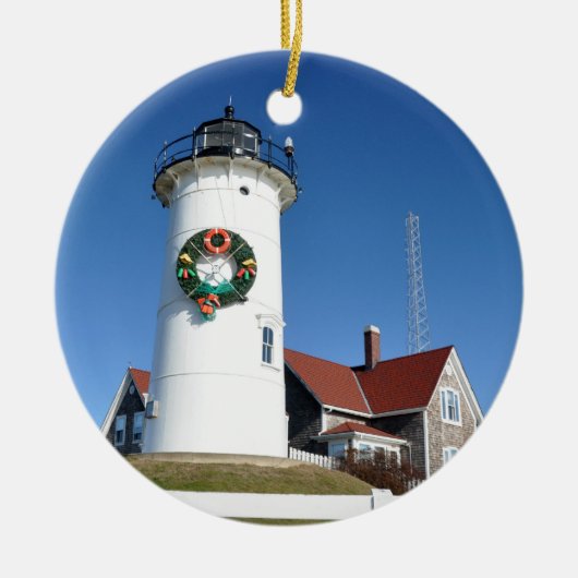 vuurtoren van Cape Cod Nobska Keramisch Ornament (Voorkant)