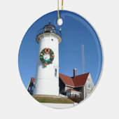 vuurtoren van Cape Cod Nobska Keramisch Ornament (Links)