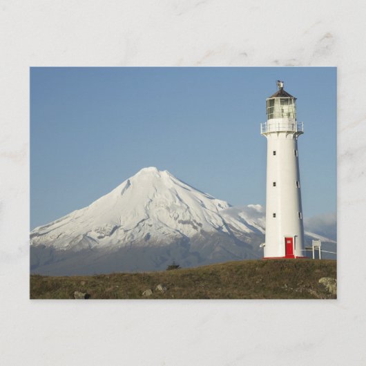 vuurtoren van Cape Egmont en Mt Taranaki / Mt Briefkaart (Voorkant)
