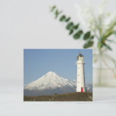 vuurtoren van Cape Egmont en Mt Taranaki / Mt Briefkaart (Staand voorkant)