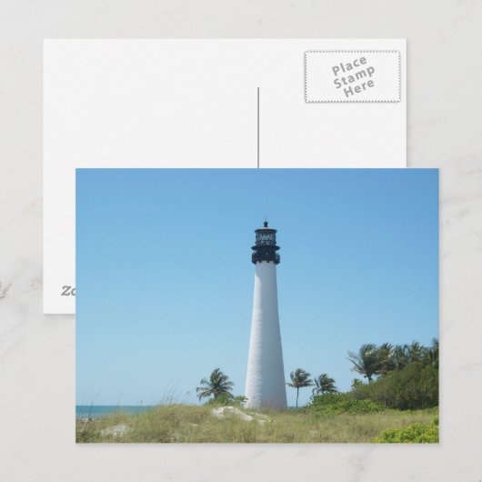 vuurtoren van Cape Florida Briefkaart (Voorkant / Achterkant)