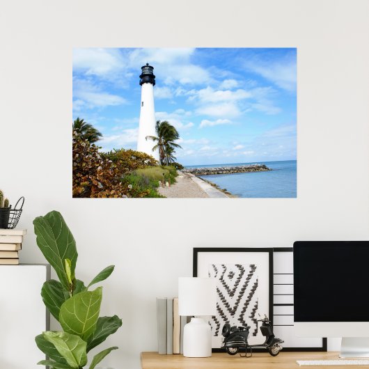 vuurtoren van Cape Florida Poster (Thuiskantoor)