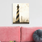 vuurtoren van Cape Hatteras Canvas Afdruk (Insitu (Woonkamer))