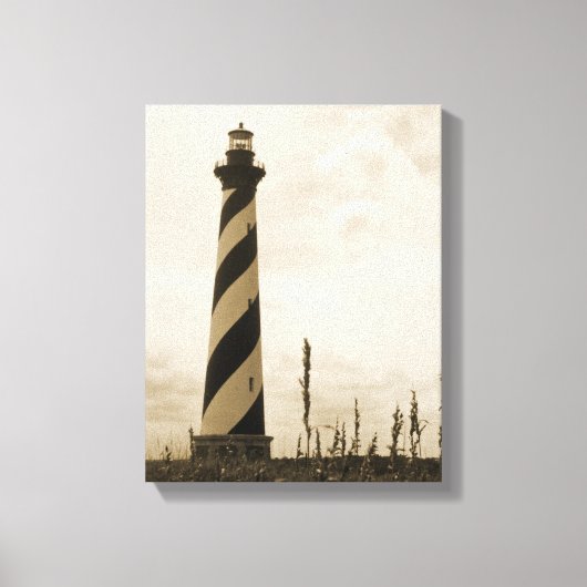 vuurtoren van Cape Hatteras Canvas Afdruk (Voorkant)