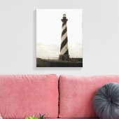 vuurtoren van Cape Hatteras Canvas Afdruk (Insitu (Woonkamer))