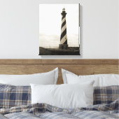 vuurtoren van Cape Hatteras Canvas Afdruk (Insitu (Slaapkamer))