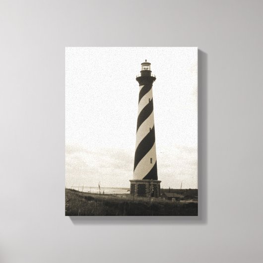 vuurtoren van Cape Hatteras Canvas Afdruk (Voorkant)