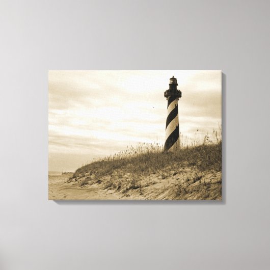 vuurtoren van Cape Hatteras Canvas Afdruk (Voorkant)