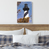 vuurtoren van Cape Hatteras Canvas Afdruk (Insitu (Slaapkamer))