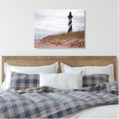 vuurtoren van Cape Hatteras Canvas Afdruk (Insitu (Slaapkamer))