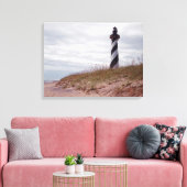 vuurtoren van Cape Hatteras Canvas Afdruk (Insitu (Woonkamer))