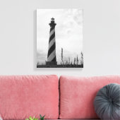 vuurtoren van Cape Hatteras Canvas Afdruk (Insitu (Woonkamer))