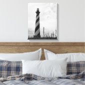 vuurtoren van Cape Hatteras Canvas Afdruk (Insitu (Slaapkamer))
