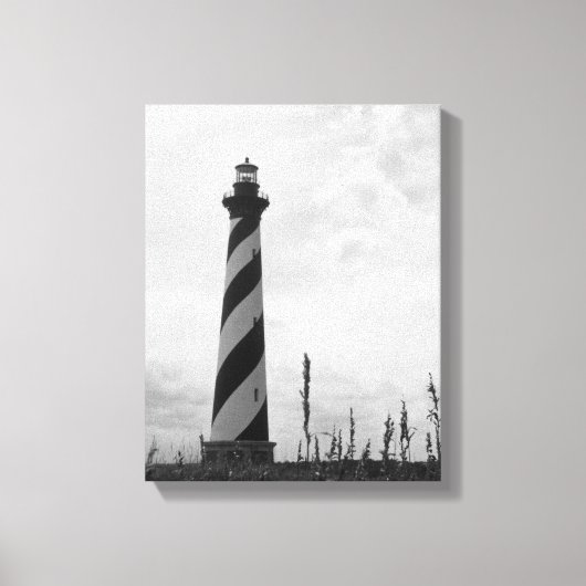 vuurtoren van Cape Hatteras Canvas Afdruk (Voorkant)