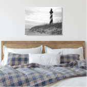 vuurtoren van Cape Hatteras Canvas Afdruk (Insitu (Slaapkamer))