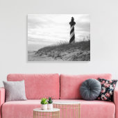 vuurtoren van Cape Hatteras Canvas Afdruk (Insitu (Woonkamer))