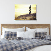 vuurtoren van Cape Hatteras Canvas Afdruk (Insitu (Slaapkamer))